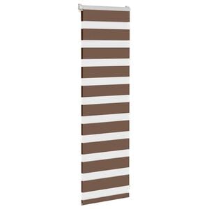 vidaXL Zebrinės žaliuzės, rudos, 40x100 cm, audinys, plotis 35,9 cm, poliesteris