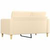 vidaXL Dvivietė sofa, kreminės spalvos, 140cm, audinys