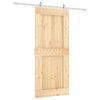 vidaXL Slankios durys Natūrali ir Balta 90 x 210 cm