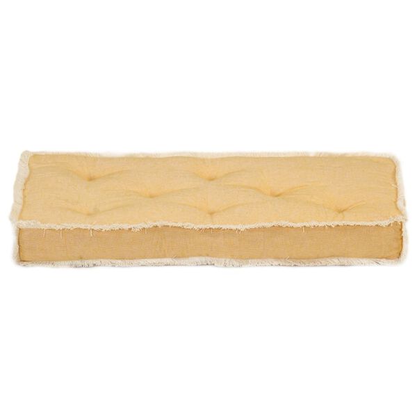 vidaXL Pagalvė sofai i&scaron; palečių, geltonos spalvos, 73x40x7cm