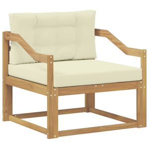 vidaXL Lauko Vidurinis Sofa Poliesteris Balta