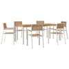 vidaXL Lauko valgomojo komplektas 7 vnt. 200 x 90 x 75 cm