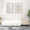 vidaXL Dvivietė sofa-lova su dvejomis pagalvėmis, kreminė, aksomas