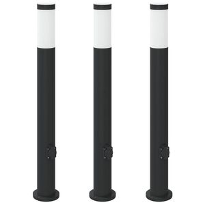 vidaXL &Scaron;viestuvai su i&scaron;leidimo anga, 3 vnt., 80 cm, nerūdijantis plienas, IP44