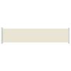 vidaXL Ištraukiama šoninė kiemo pertvara, kreminės spalvos, 140x600cm