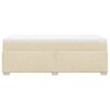 vidaXL Lova su spyruoklėmis ir čiužiniu, kreminė, 80x200cm, audinys