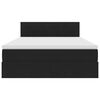 vidaXL Saugos lova su čiužiniu su saugykla Juoda 140 x 190 cm Aksomas
