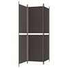vidaXL Kambario pertvara, 3 dalių, rudos spalvos, 150x180cm, audinys