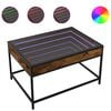 vidaXL Kavos staliukas su Infinity LED lemputėmis, dūminis, 70x50x41cm