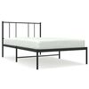 vidaXL Metalinis lovos rėmas su galvūgaliu, juodos spalvos, 75x190cm