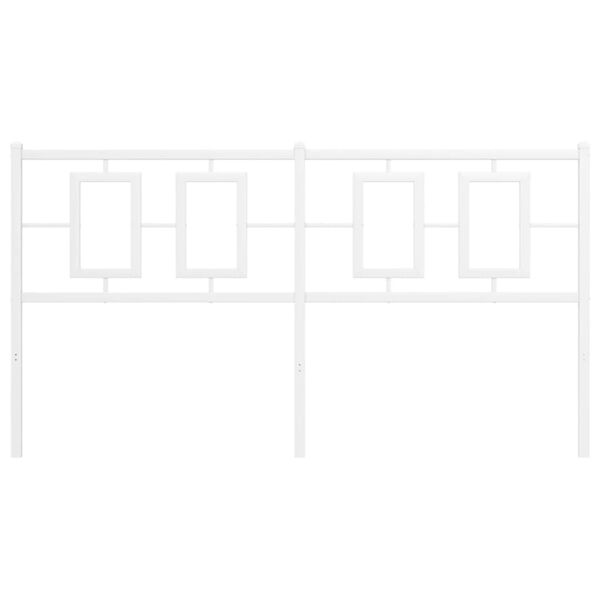 vidaXL Metalinis galvūgalis, baltos spalvos, 160cm