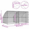 vidaXL &Scaron;unų narvas su saugykla 2 pcs Sidabro 4 x 2 x 2 m Plienas