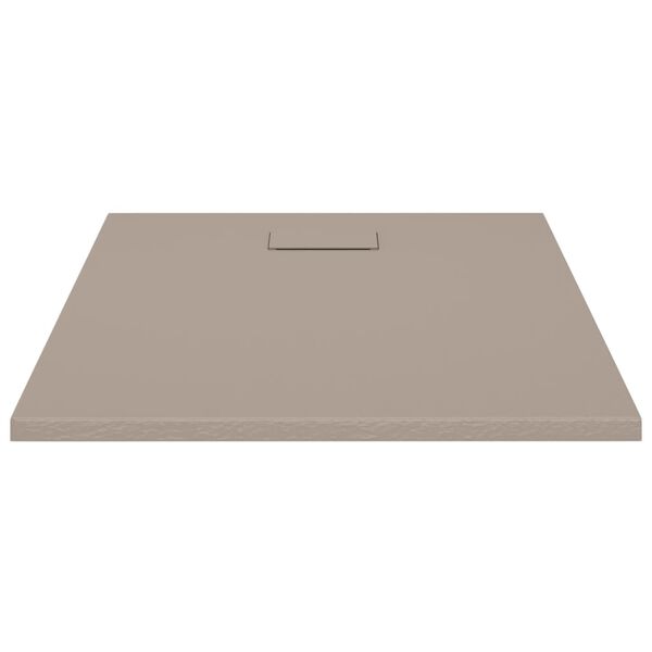 vidaXL Dušo padėklas, rudos spalvos, 100x80cm, lieto lakšto junginys