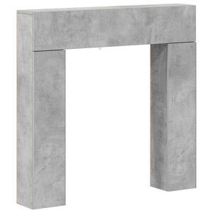 vidaXL Židinio rėmas Betono pilka 102 x 18 x 100,5 cm Apdirbta mediena