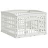 vidaXL 4 panelių &scaron;unų žaidimų buferis Balta 91 x 91 x 58 cm Plastmasė