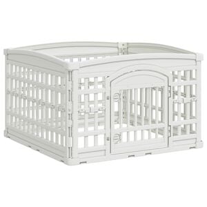 vidaXL 4 panelių &scaron;unų žaidimų buferis Balta 91 x 91 x 58 cm Plastmasė