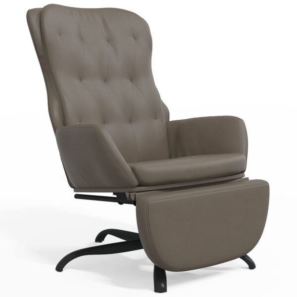 vidaXL Poilsio kėdė su pakoja, antracito spalvos, dirbtinė oda