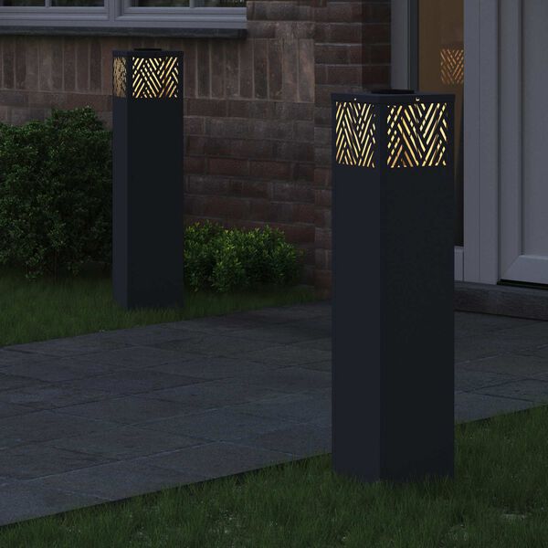 vidaXL Saulės LED &scaron;aligatvio &scaron;viesa 2 pcs Antracitas