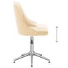 vidaXL Pasukamos valgomojo kėdės, 6vnt., kreminės spalvos, aksomas