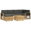 vidaXL Lauko sofos komplektas 7 pcs Balta ir antracito Poliesteris