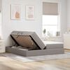 vidaXL Lova su daiktų laikymo vieta ir čiužiniu Taupe 200 x 200 cm