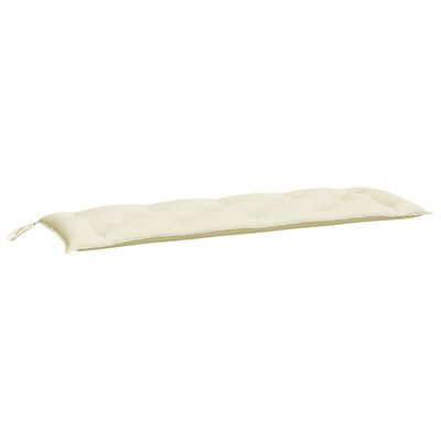 vidaXL Sodo suoliuko pagalvėlė, kreminės spalvos, 150x50x7cm, audinys