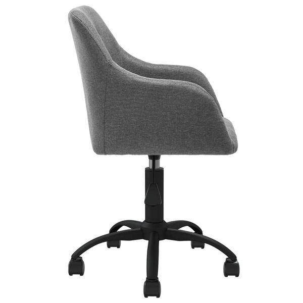 vidaXL Pasukamos valgomojo kėdės, 2vnt., &scaron;viesiai pilkos, audinys