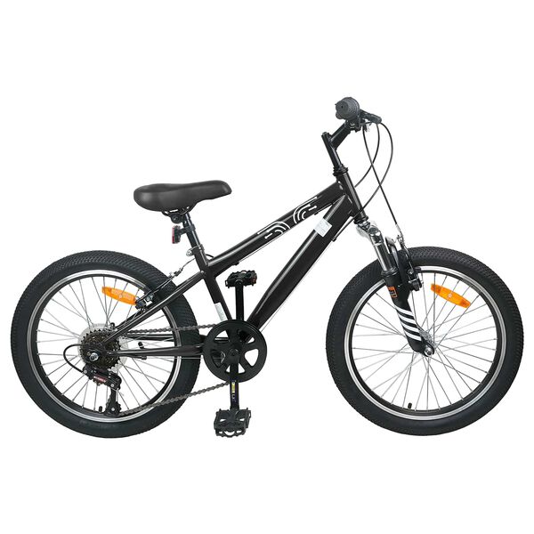 vidaXL Kids Mountain Bike 20 Colių 6-Speed 5-8 metų amžiaus Juoda