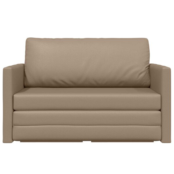 vidaXL Sofa lova 110cm Kapučino Dirbtinė Oda