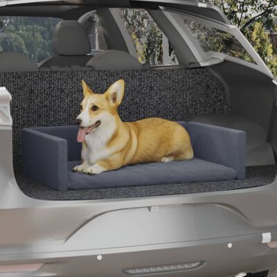 vidaXL Šuns gultas automobilio bagažinei, pilkas, 70x45cm