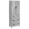 vidaXL Spintelė 2 vnt. 66 x 34,5 x 90 cm Apdirbta mediena Pilka Sonoma