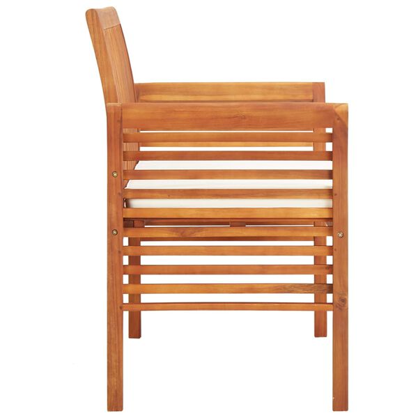 vidaXL Dvivietis sodo suoliukas su čiužinuku, 120cm, akacijos masyvas