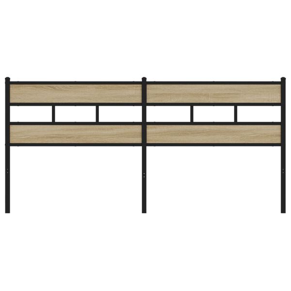 vidaXL galvūgalis Sonoma ąžuolas 200 cm geležis ir dirbtinė mediena