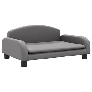vidaXL Vaiki&scaron;ka sofa, pilkos spalvos, 70x45x30cm, dirbtinė oda