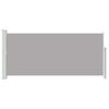 vidaXL I&scaron;traukiama &scaron;oninė pertvara, pilkos spalvos, 140x300cm