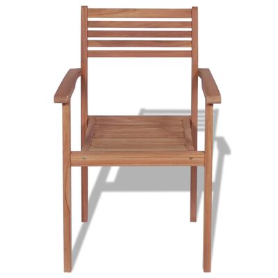 vidaXL Sudedamos sodo kėdės, 4 vnt., tikmedžio mediena