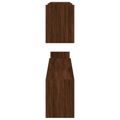 vidaXL Sieninės lentynos, 2vnt., rudos ąžuolo, 100x15x20cm, mediena