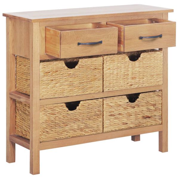 vidaXL Spintelė, 90x33,5x83cm, ąžuolo med. mas. ir vandens hiacintas