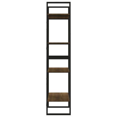 vidaXL Spintelė knygoms, 4 aukštų, ruda, 60x30x140cm, mediena