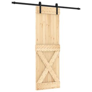 vidaXL Slankios durys Natūrali ir juoda 70 x 210 cm