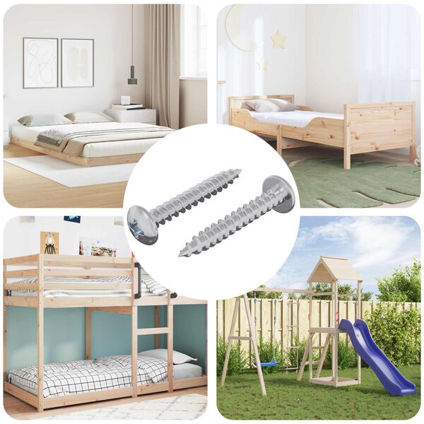 vidaXL Medinis varžtas 2 pcs Sidabro M4 x 28 mm Geležis