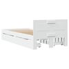 vidaXL Lovos rėmas su galvūgaliu be čiužinio, baltas, 100x200cm