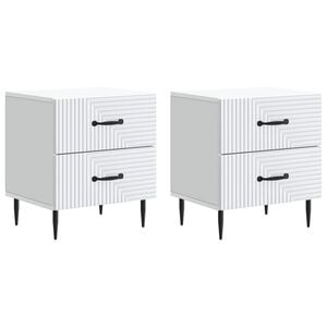 vidaXL &Scaron;alia lovos spintelė su stalčių 2 pcs Balta 43 x 34,5 x 47,5 cm