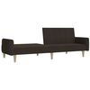 vidaXL Dvivietė sofa-lova, tamsiai rudos spalvos, audinys