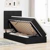 vidaXL Lova su daiktų laikymo vieta ir čiužiniu Juoda 90 x 190 cm