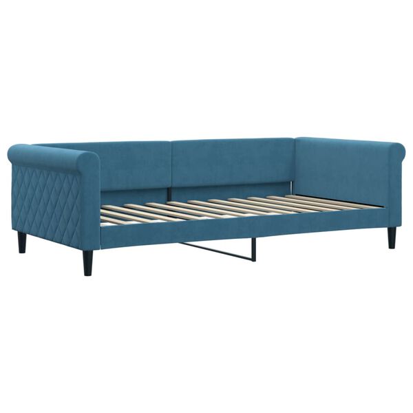 vidaXL Sofa, mėlynos spalvos, 100x200cm, aksomas
