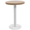 vidaXL Bistro staliukas, &scaron;viesiai rudos spalvos, 60cm, MDF