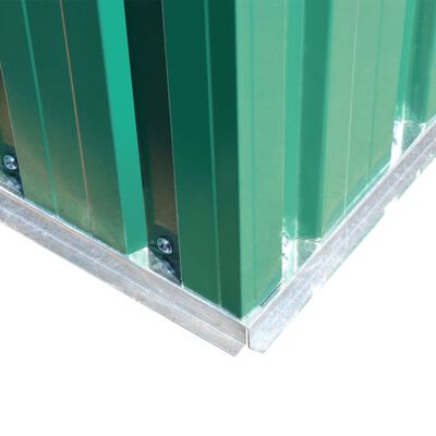 vidaXL Sodo sandėliukas, žalias, metalas, 257x205x178 cm