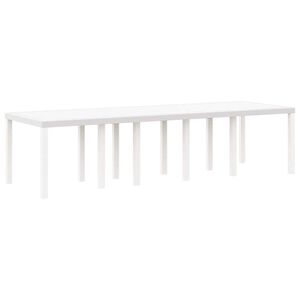 vidaXL Sodo stalas Balta 300 x 100 x 73 cm poliratanas