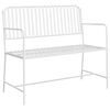 vidaXL Sodo suolas Glausta balta 103,5 x 51,5 x 90 cm Plienas